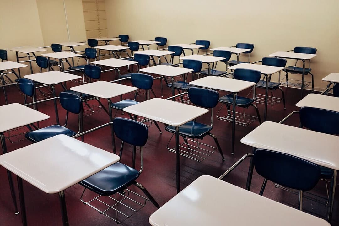 Exam preparation — empty classroom