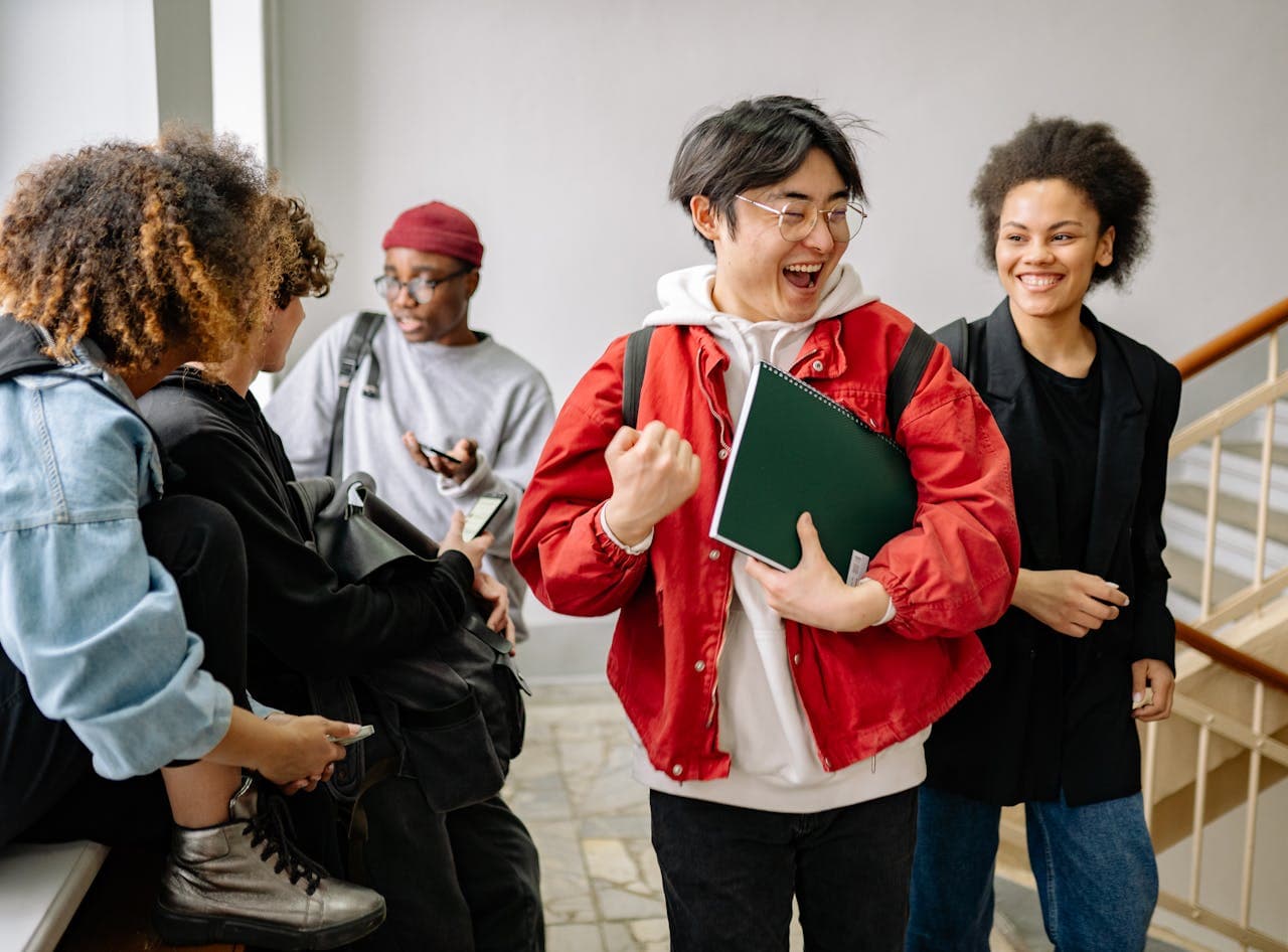 Students at university